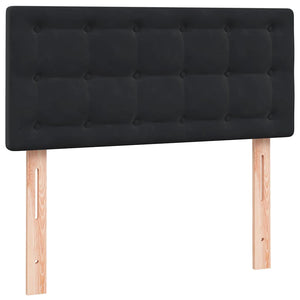 Box Spring Κρεβάτι με στρώμα Μαύρο 100x210 cm Βελούδινο - Pakobazaar