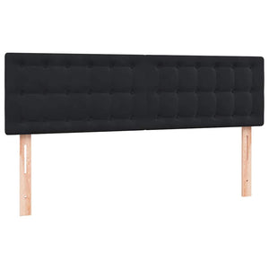 Κρεβάτι Boxspring με Στρώμα Μαύρο 1140x210 εκ. Βελούδινο - Pakobazaar