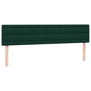 Κρεβάτι Boxspring με Στρώμα Σκούρο Πράσινο 200x210εκ. Βελούδινο