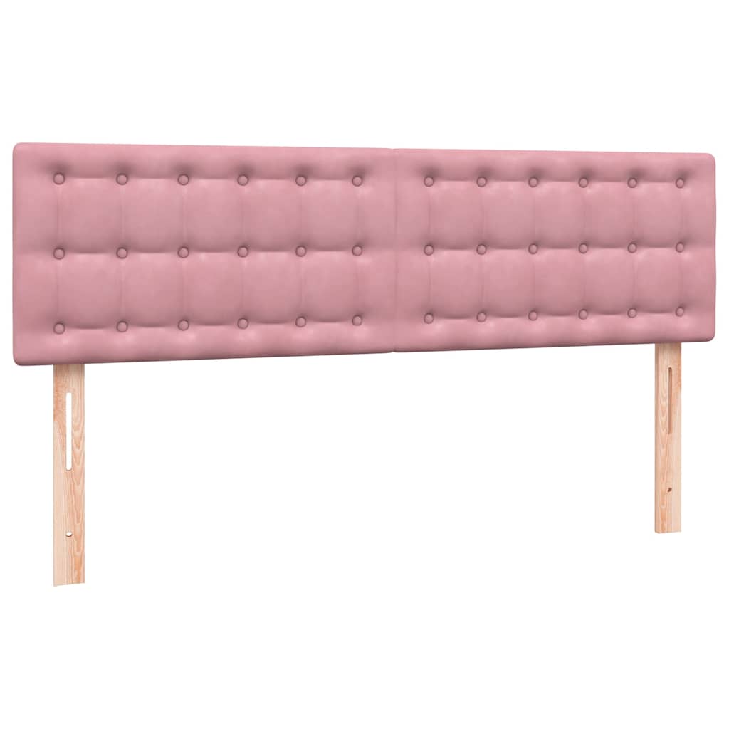Box Spring κρεβάτι με στρώμα ροζ 140x220 cm Βελούδινο - Pakobazaar