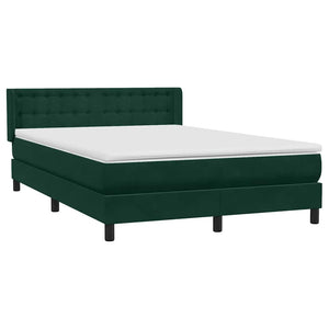 Box Spring κρεβάτι με στρώμα σκούρο πράσινο 160x220cm Βελούδινο