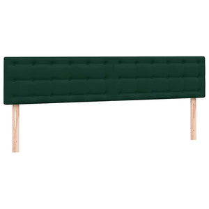 Box Spring Κρεβάτι με στρώμα Σκούρο πράσινο 200x220cm Βελούδινο - Pakobazaar