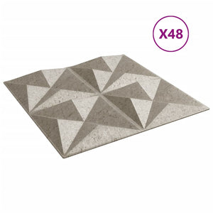 Πάνελ Τοίχου 48 τεμ. Τσιμέντο Origami 50 x 50 εκ. 12 μ² από XPS