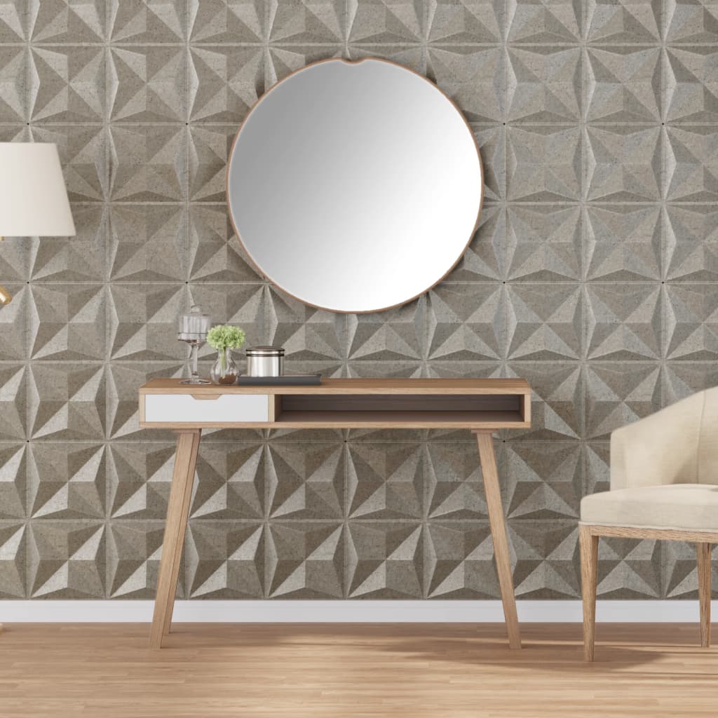 Πάνελ Τοίχου 48 τεμ. Τσιμέντο Origami 50 x 50 εκ. 12 μ² από XPS