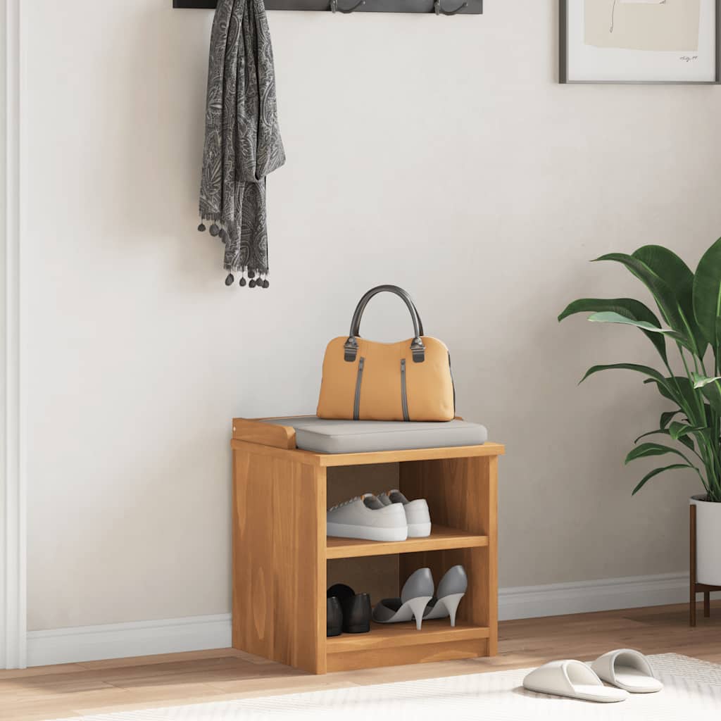 Πάγκος διαδρόμου "SANDNES" 45x40x50 εκ.Πεύκο μασίφ ξύλο