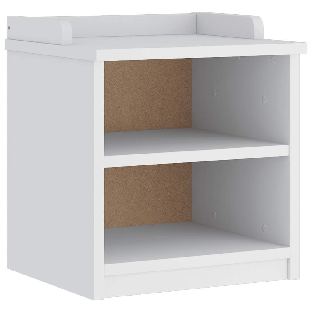 Πάγκος διαδρόμου "SANDNES" Λευκό 45x40x50 εκ. Πεύκο μασίφ ξύλο