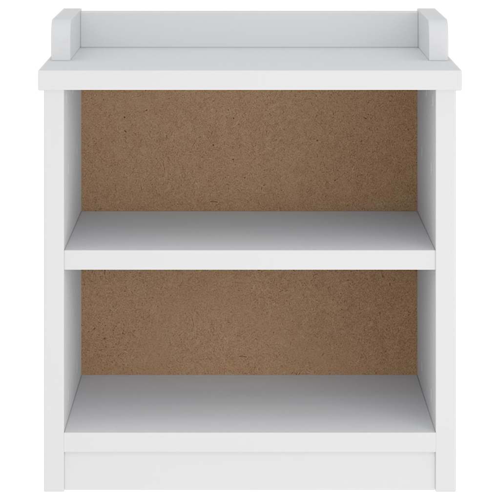 Πάγκος διαδρόμου "SANDNES" Λευκό 45x40x50 εκ. Πεύκο μασίφ ξύλο