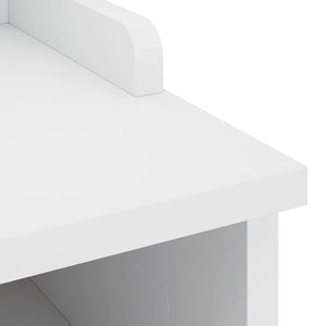 Πάγκος διαδρόμου "SANDNES" Λευκό 45x40x50 εκ. Πεύκο μασίφ ξύλο