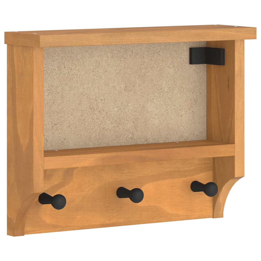 Επίτοιχη κρεμάστρα παλτών SANDNES 45x12x35 εκ.Πεύκο μασίφ ξύλο