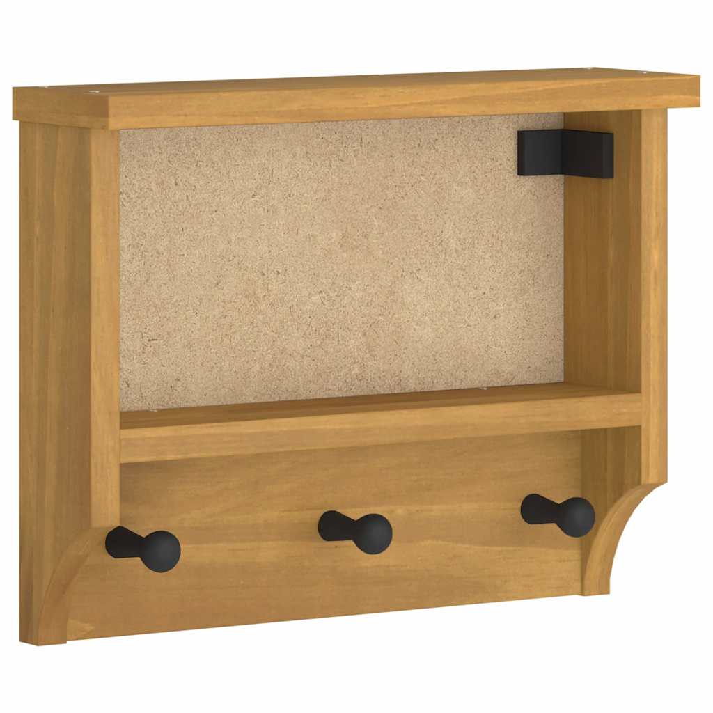 Επίτοιχη κρεμάστρα παλτών SANDNES 45x12x35 εκ.Πεύκο μασίφ ξύλο