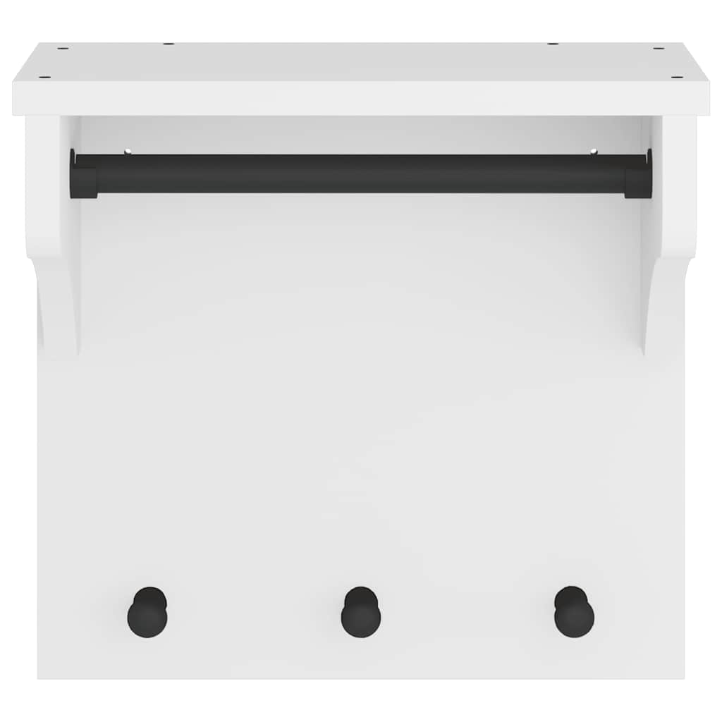 Επίτοιχη κρεμάστρα παλτών SANDNES Λευκό 43x30x42 εκ. Πεύκο ξύλο