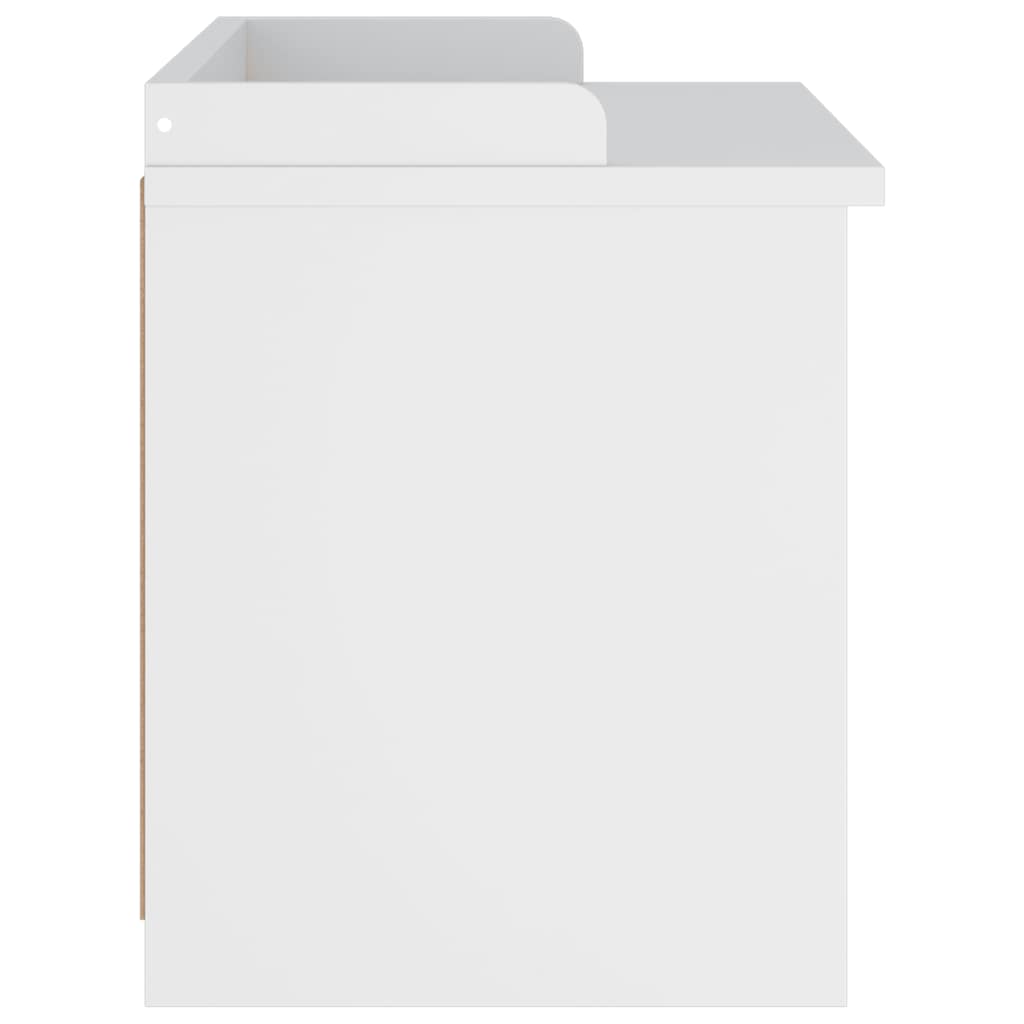 Πάγκος διαδρόμου "SANDNES" Λευκό 87x40x50 εκ. Πεύκο ξύλο