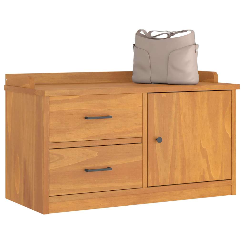 Πάγκος διαδρόμου "SANDNES" 87x40x50 εκ. Πεύκο μασίφ ξύλο