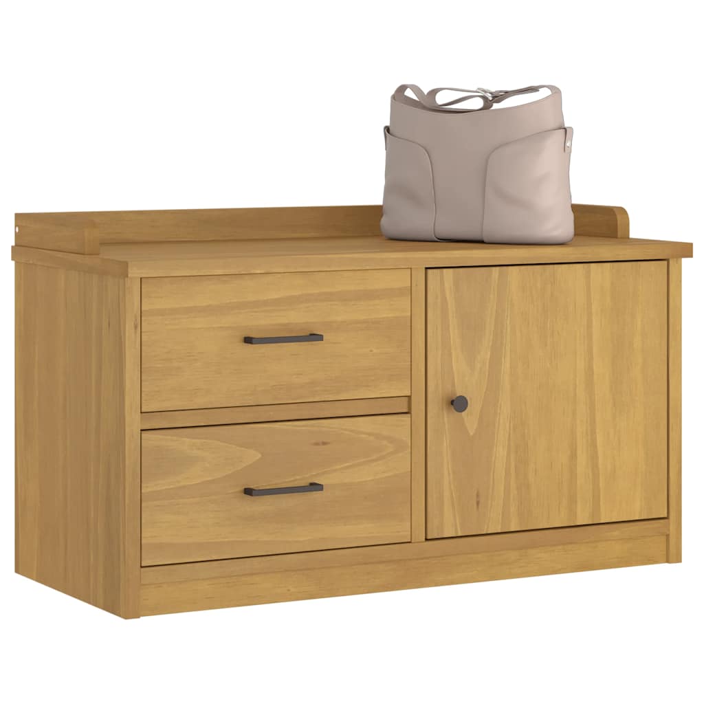 Πάγκος διαδρόμου "SANDNES" 87x40x50 εκ. Πεύκο μασίφ ξύλο