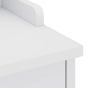 Πάγκος διαδρόμου "SANDNES" Λευκό 87x40x50 εκ. Πεύκο μασίφ ξύλο