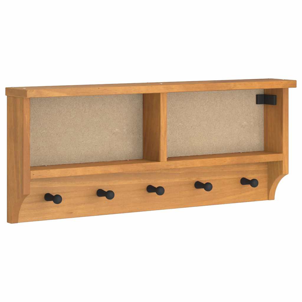 Επίτοιχη κρεμάστρα παλτών SANDNES 87x12x35 εκ. Πεύκο μασίφ ξύλο
