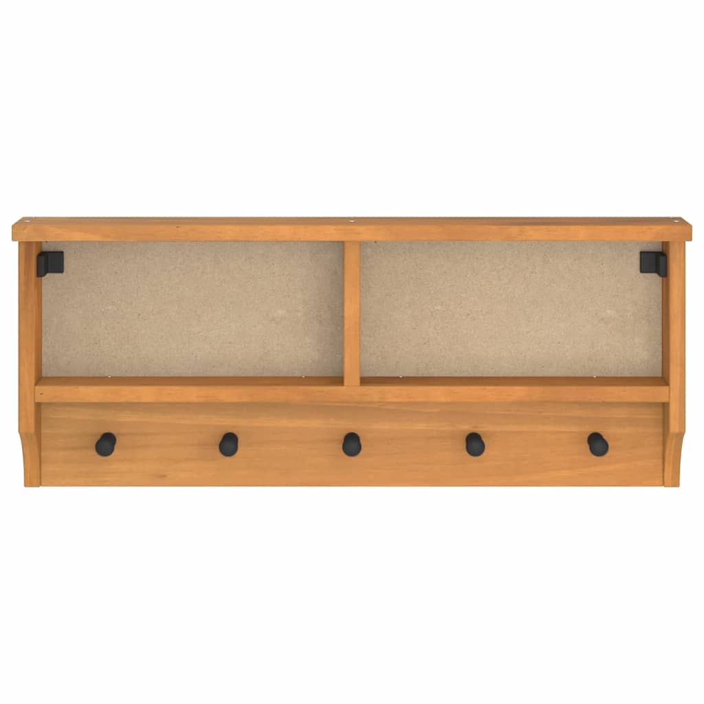 Επίτοιχη κρεμάστρα παλτών SANDNES 87x12x35 εκ. Πεύκο μασίφ ξύλο