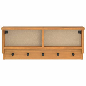 Επίτοιχη κρεμάστρα παλτών SANDNES 87x12x35 εκ. Πεύκο μασίφ ξύλο
