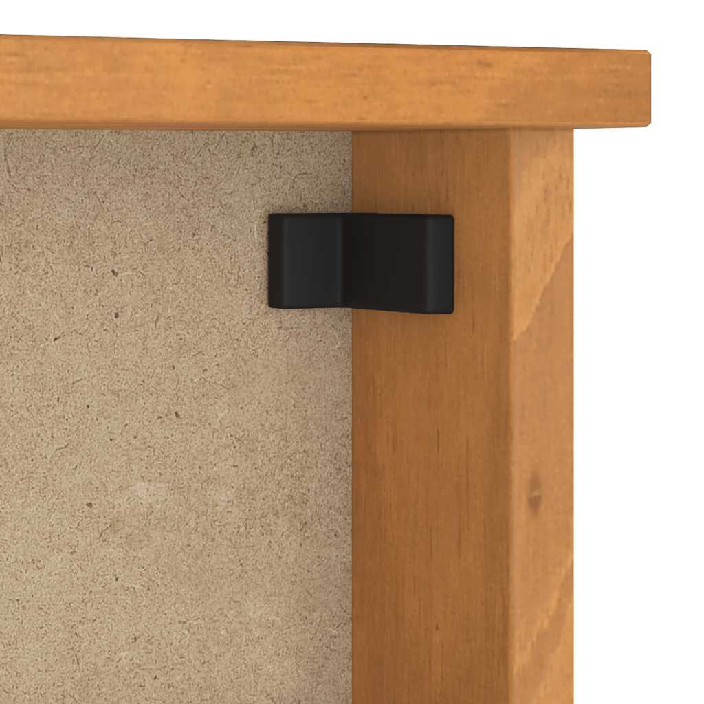 Επίτοιχη κρεμάστρα παλτών SANDNES 87x12x35 εκ. Πεύκο μασίφ ξύλο