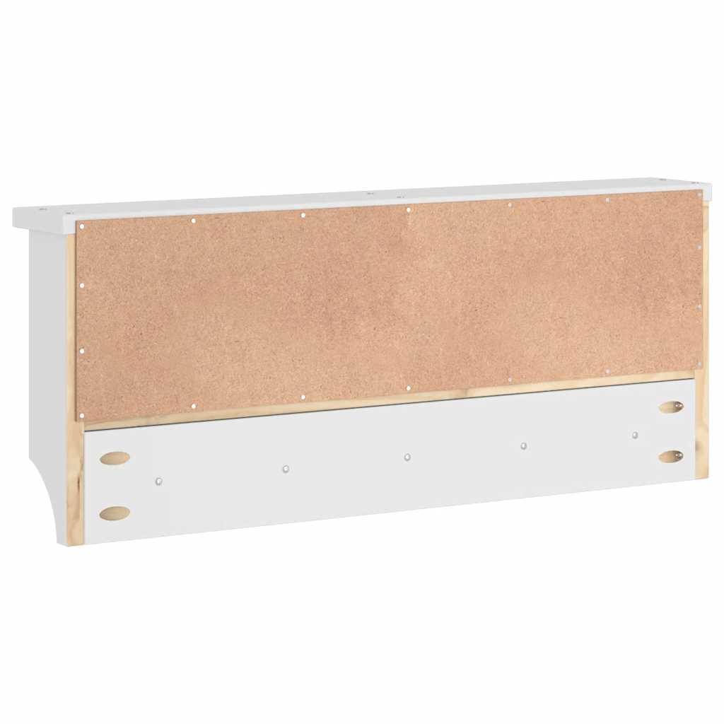 Επίτοιχη κρεμάστρα παλτών SANDNES Λευκό 87x12x35 εκ. Πεύκο ξύλο