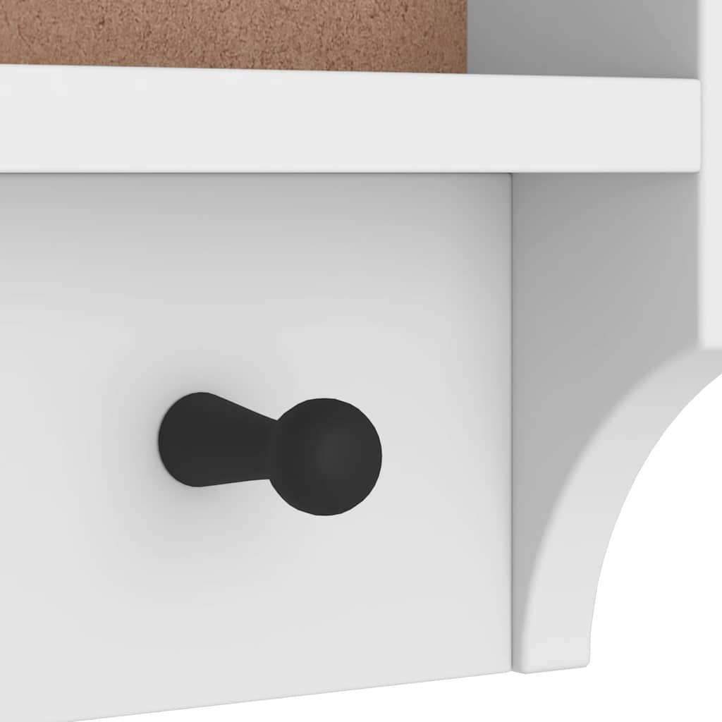 Επίτοιχη κρεμάστρα παλτών SANDNES Λευκό 87x12x35 εκ. Πεύκο ξύλο