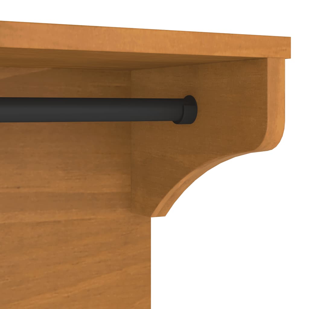 Επίτοιχη κρεμάστρα παλτών SANDNES 87x30x42 εκ. Πεύκο μασίφ ξύλο