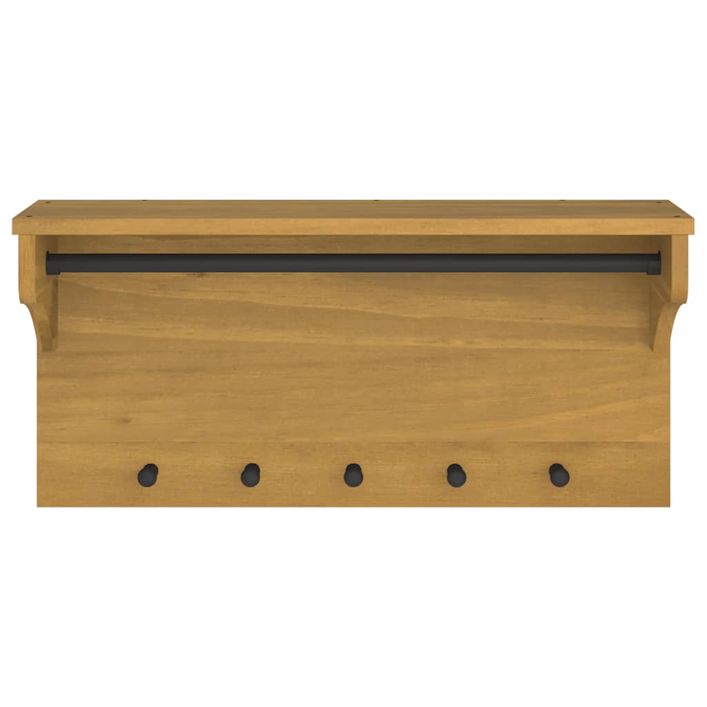 Επίτοιχη κρεμάστρα παλτών SANDNES 87x30x42 εκ. Πεύκο μασίφ ξύλο - Pakobazaar
