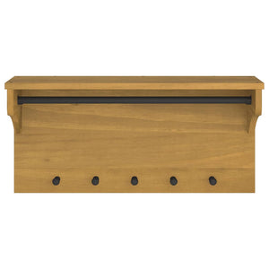 Επίτοιχη κρεμάστρα παλτών SANDNES 87x30x42 εκ. Πεύκο μασίφ ξύλο - Pakobazaar
