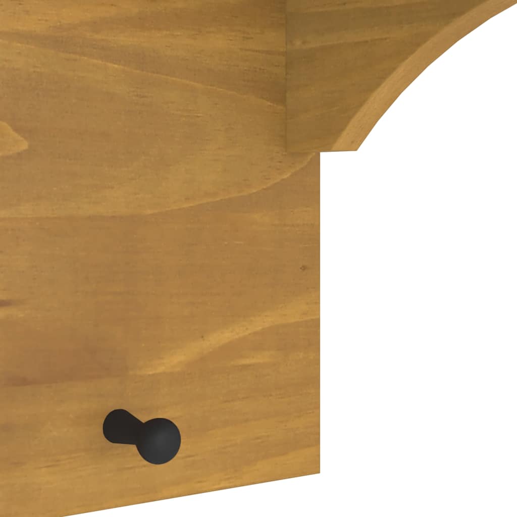 Επίτοιχη κρεμάστρα παλτών SANDNES 87x30x42 εκ. Πεύκο μασίφ ξύλο - Pakobazaar