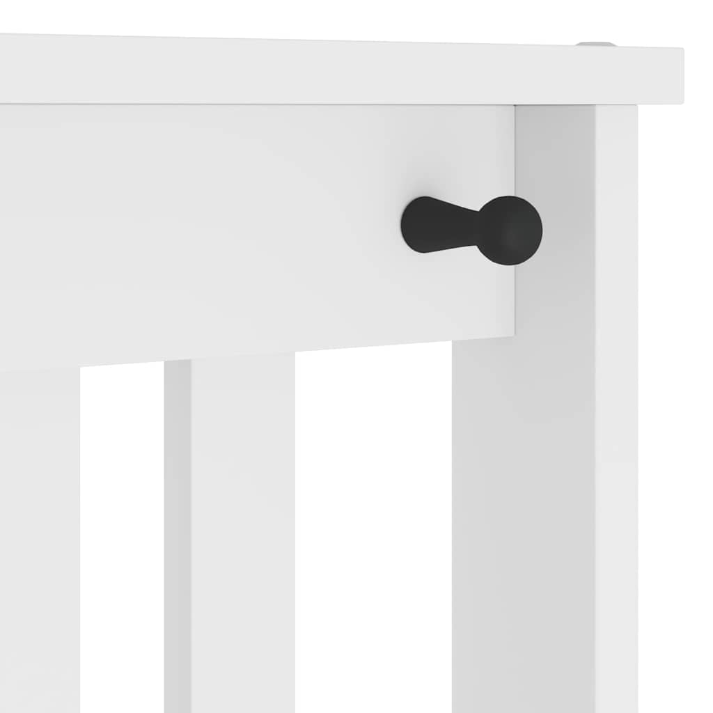 Δέντρο χωλ SANDNES Λευκό 45x40x159,5 εκ. Πεύκο μασίφ ξύλο