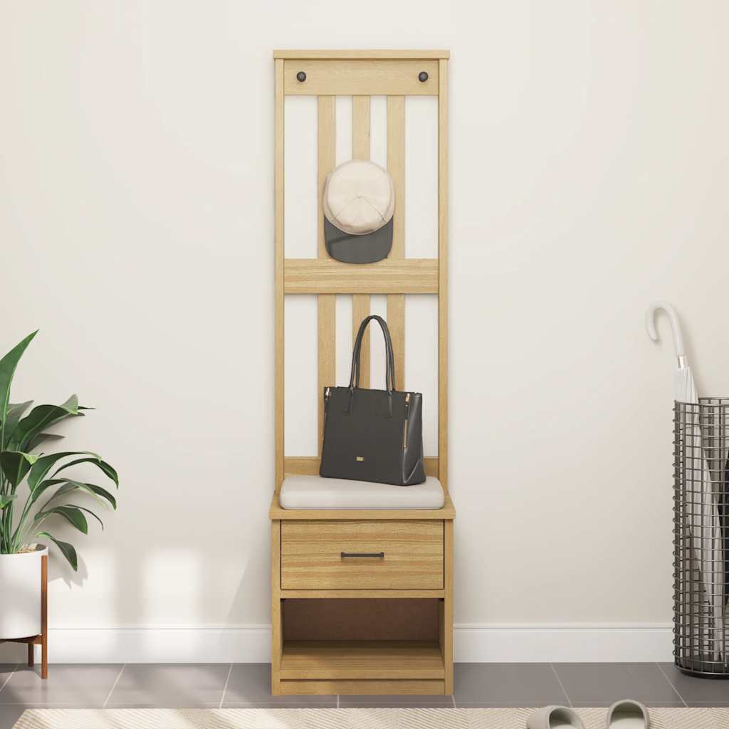 Δέντρο χωλ "SANDNES" 45x40x159,5 εκ.Πεύκο μασίφ ξύλο