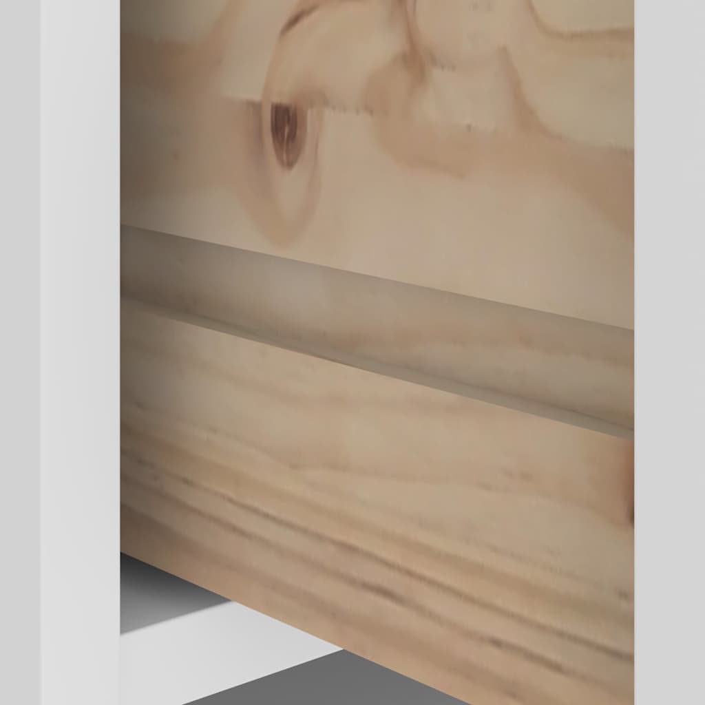 Δέντρο χωλ SANDNES Λευκό 45x40x159,5 εκ. Πεύκο μασίφ ξύλο