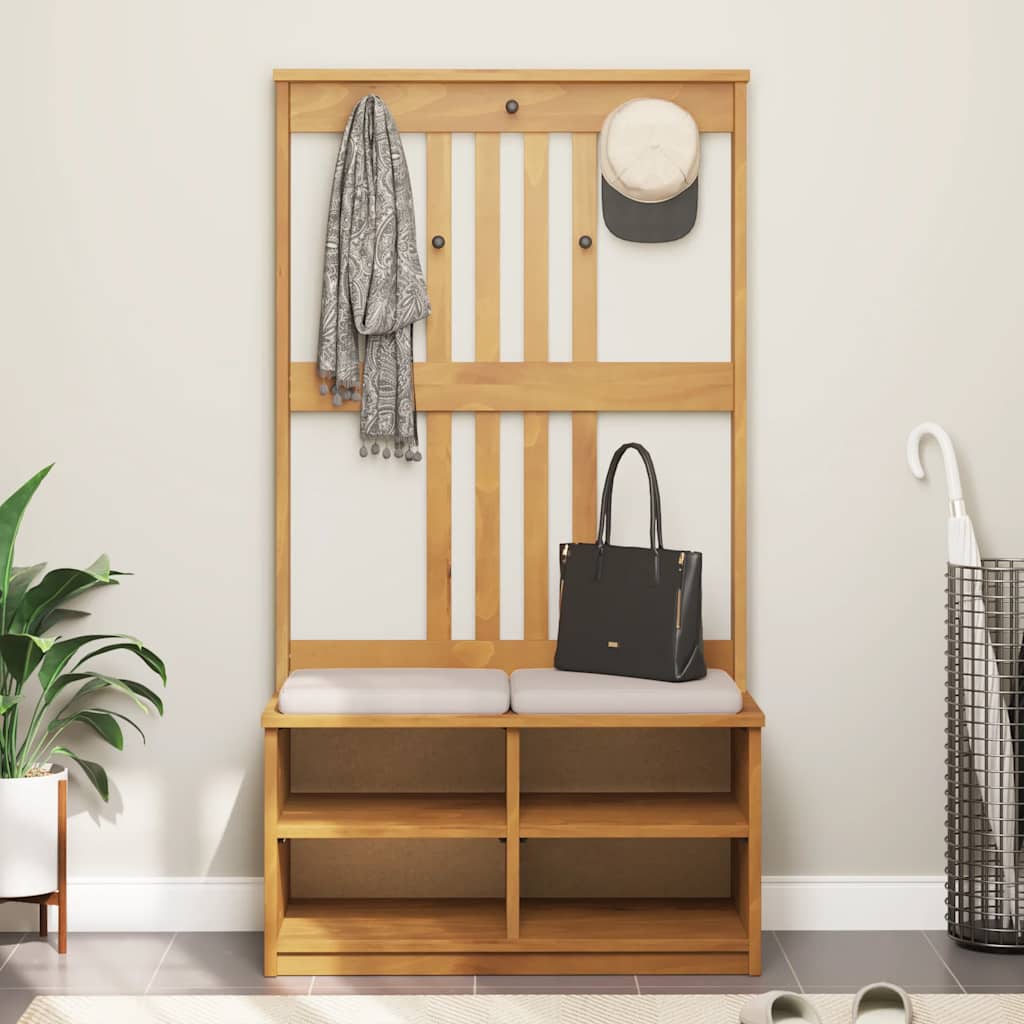 Δέντρο χωλ "SANDNES" 87x40x159,5 εκ. Πεύκο μασίφ ξύλο