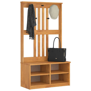 Δέντρο χωλ "SANDNES" 87x40x159,5 εκ. Πεύκο μασίφ ξύλο - Pakobazaar