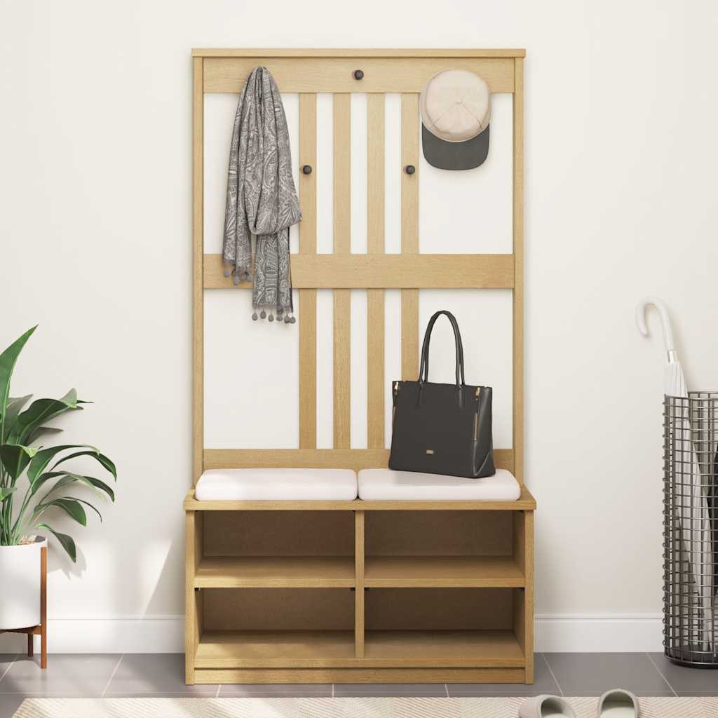 Δέντρο χωλ "SANDNES" 87x40x159,5 εκ. Πεύκο μασίφ ξύλο