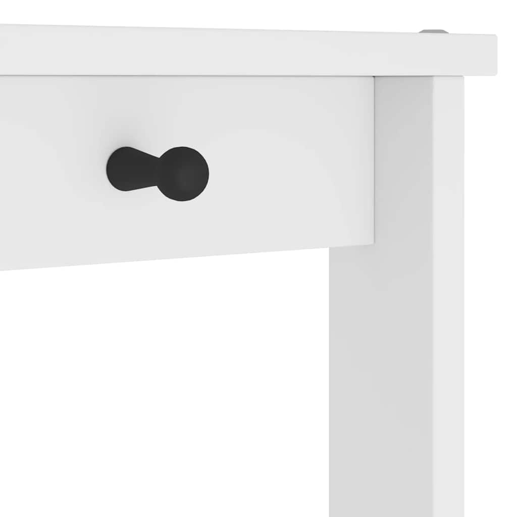 Δέντρο χωλ SANDNES Λευκό 87x40x159,5 εκ. Πεύκο μασίφ ξύλο