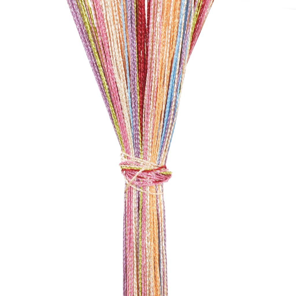 Κουρτίνες με Κρόσσια 2 τεμ. Πολύχρωμες 140 x 250 εκ. - Pakobazaar