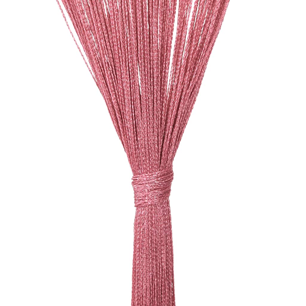 Κουρτίνες με Κρόσσια 2 τεμ. Ροζ 140 x 250 εκ.