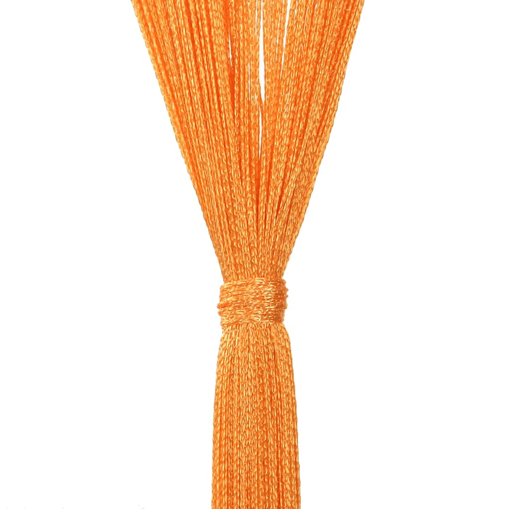 Κουρτίνες με Κρόσσια 2 τεμ. Πορτοκαλί 140 x 250 εκ. - Pakobazaar