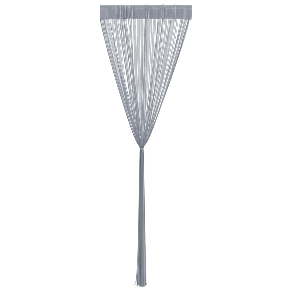 Κουρτίνες με Κρόσσια 2 τεμ. Ανοιχτό Γκρι 140 x 250 εκ.