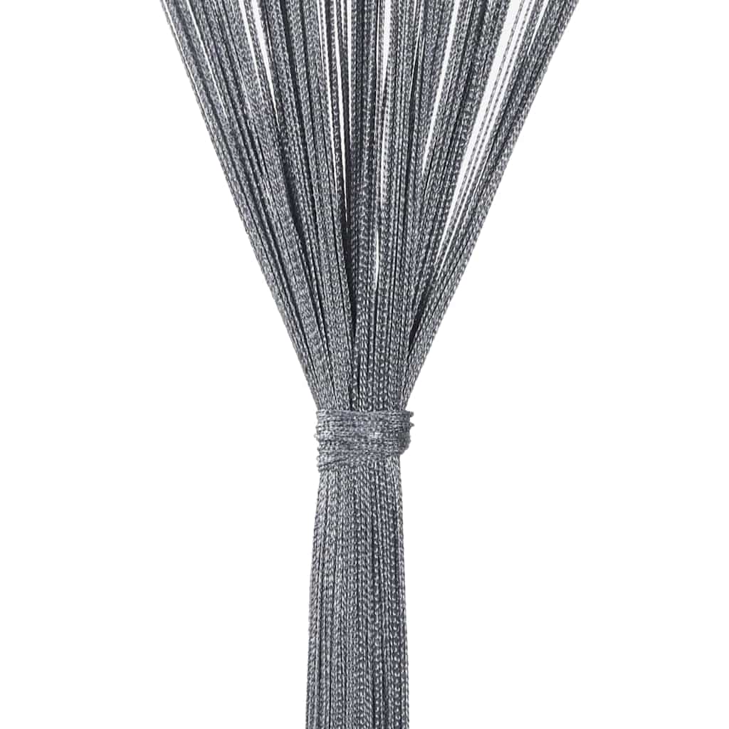 Κουρτίνες με Κορδόνι 2 τεμ. Ανθρακί 100x250 εκ.