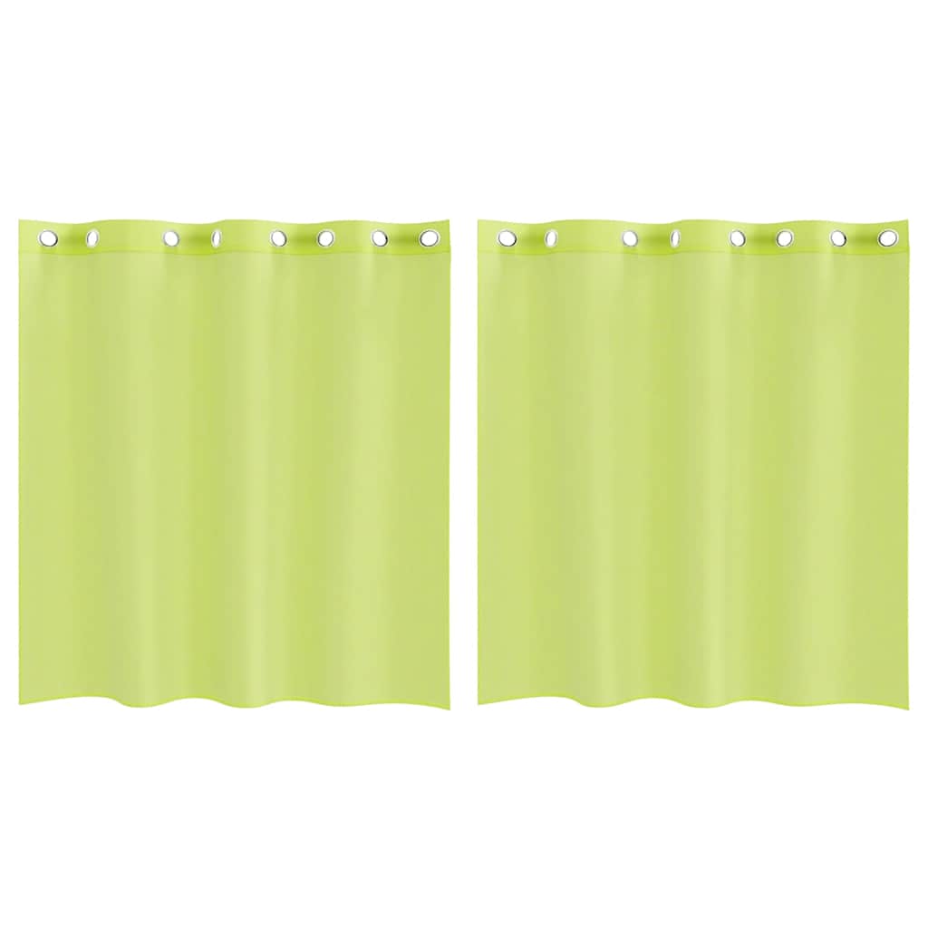 Κουρτίνες Voile με ροδέλες 2 τεμάχια Apple Green 140x140 cm