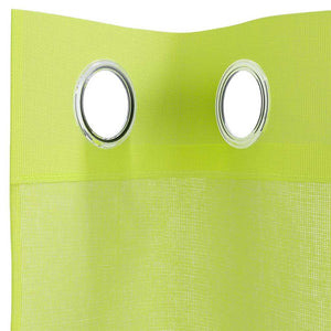 Κουρτίνες Voile με ροδέλες 2 τεμάχια Apple Green 140x140 cm