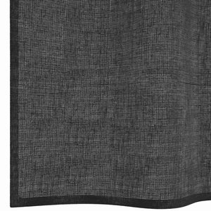 Κουρτίνες Voile με ροδέλες 2 τεμάχια Μαύρο 140x260 εκ.
