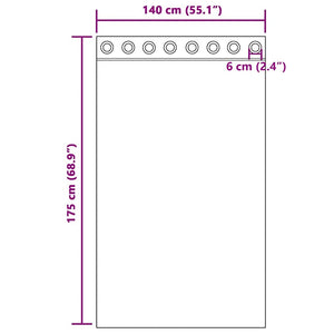 Κουρτίνες Voile με ροδέλες 2 τεμάχια Καφέ 140x175 εκ.