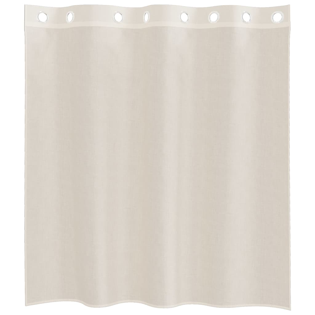 Κουρτίνες Voile με ροδέλες 2 τεμάχια Κρεμ 140x140 εκ. - Pakobazaar