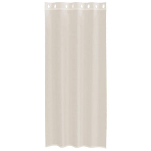 Κουρτίνες Voile με ροδέλες 2 τεμάχια Κρεμ 140x225 εκ.