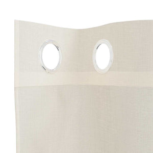 Κουρτίνες Voile με ροδέλες 2 τεμάχια Κρεμ 140x225 εκ.