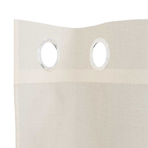 Κουρτίνες Voile με ροδέλες 2 τεμάχια Κρεμ 140x245 εκ.
