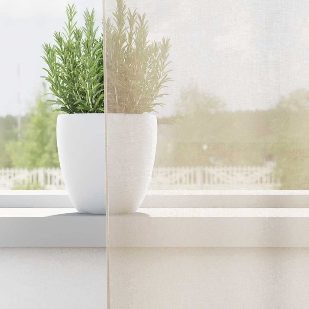 Κουρτίνες Voile με ροδέλες 2 τεμάχια Κρεμ 140x300 εκ. - Pakobazaar